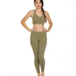 CLOTHING PrAna Pillar 7/8 Yoga Leggings Rye Green 12 CLOTHING PrAna Pillar 7/8 Yoga Leggings Rye Green