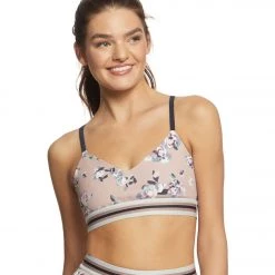Beyond Yoga Olympus One More Stripe Bra Impressionist Floral Blush CLOTHING