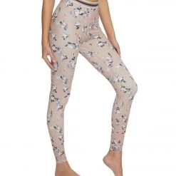 Beyond Yoga Olympus One More Stripe High Waisted Yoga Leggings Impressionist Floral Blush CLOTHING