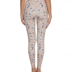 Beyond Yoga Olympus One More Stripe High Waisted Yoga Leggings Impressionist Floral Blush CLOTHING