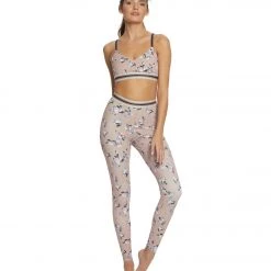 Beyond Yoga Olympus One More Stripe High Waisted Yoga Leggings Impressionist Floral Blush CLOTHING