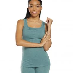 PrAna Becksa Support Tank Dusty Aloe Heather CLOTHING