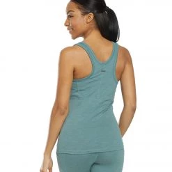 PrAna Becksa Support Tank Dusty Aloe Heather CLOTHING
