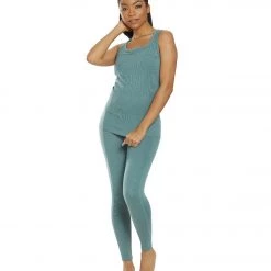 PrAna Becksa Support Tank Dusty Aloe Heather CLOTHING