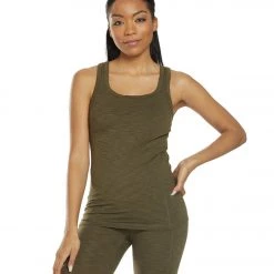 PrAna Becksa Support Tank Slate Green Heather