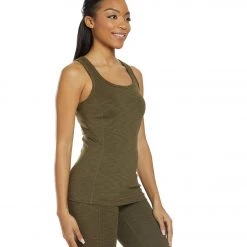PrAna Becksa Support Tank Slate Green Heather