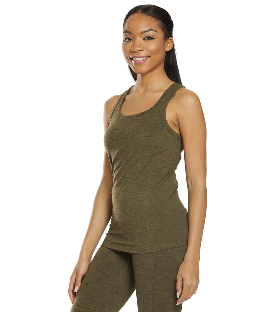 PrAna Becksa Support Tank Slate Green Heather 7 PrAna Becksa Support Tank Slate Green Heather