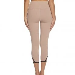 Beyond Yoga Slip Open High Waisted Yoga Capris Brazen Blush CLOTHING