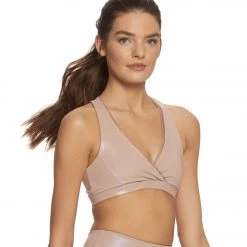 CLOTHING Beyond Yoga Pearlized Ride It Bra Brazen Blush