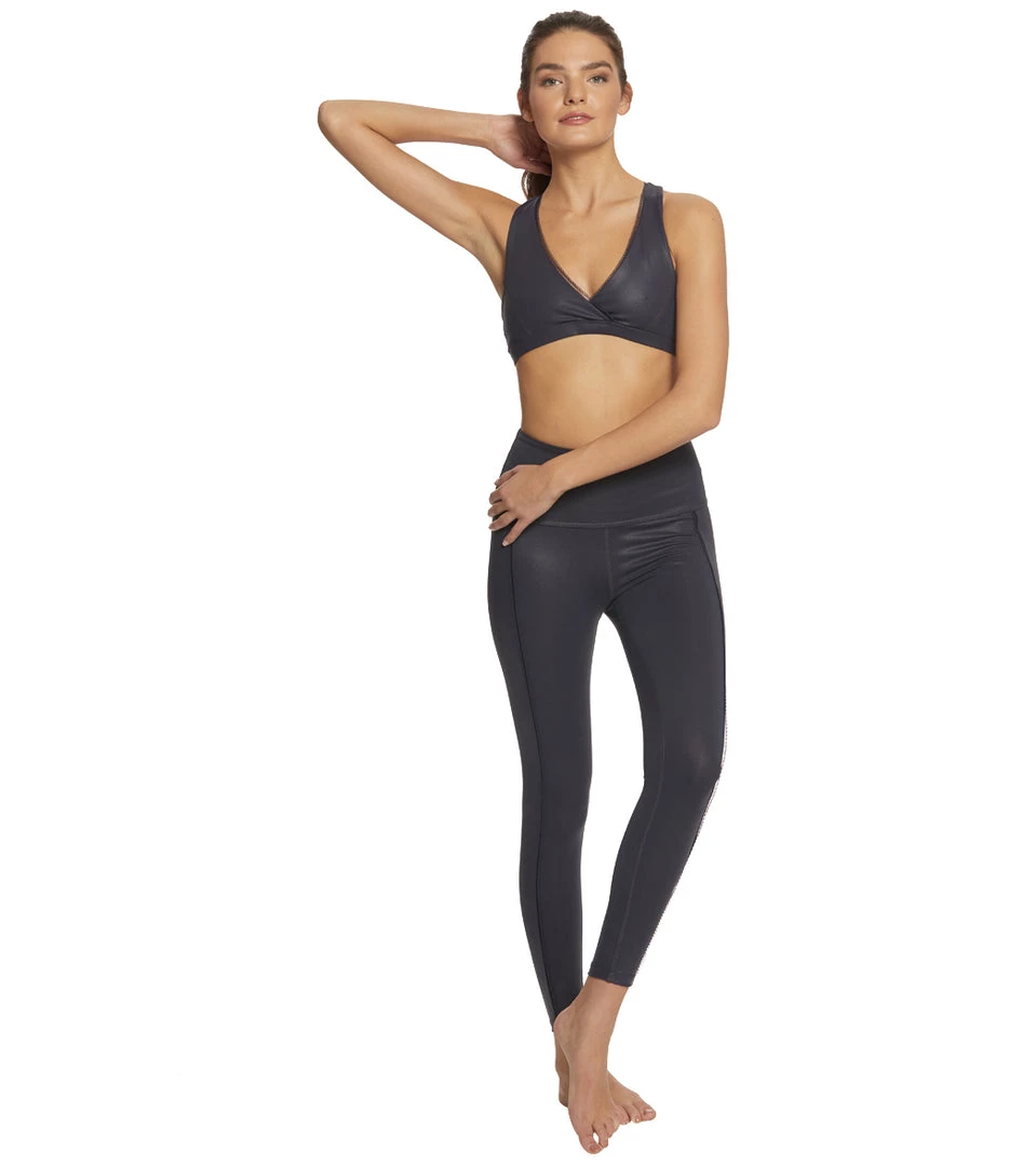 Beyond Yoga Pearlized Rise It High Waisted 7/8 Leggings Nocturnal Navy 6 Beyond Yoga Pearlized Rise It High Waisted 7/8 Leggings Nocturnal Navy