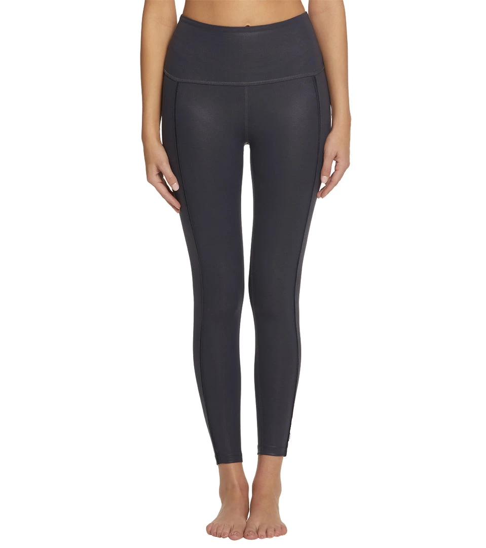 Beyond Yoga Pearlized Rise It High Waisted 7/8 Leggings Nocturnal Navy 8 Beyond Yoga Pearlized Rise It High Waisted 7/8 Leggings Nocturnal Navy