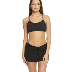 Beyond Yoga Brushed Hacci Jogger Shorts Black CLOTHING
