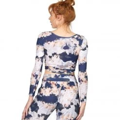 CLOTHING Onzie Long Sleeve Knot Crop Nomad Blossom