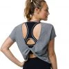 Onzie Swing Back Top Heather Grey CLOTHING 1 Onzie Swing Back Top Heather Grey CLOTHING