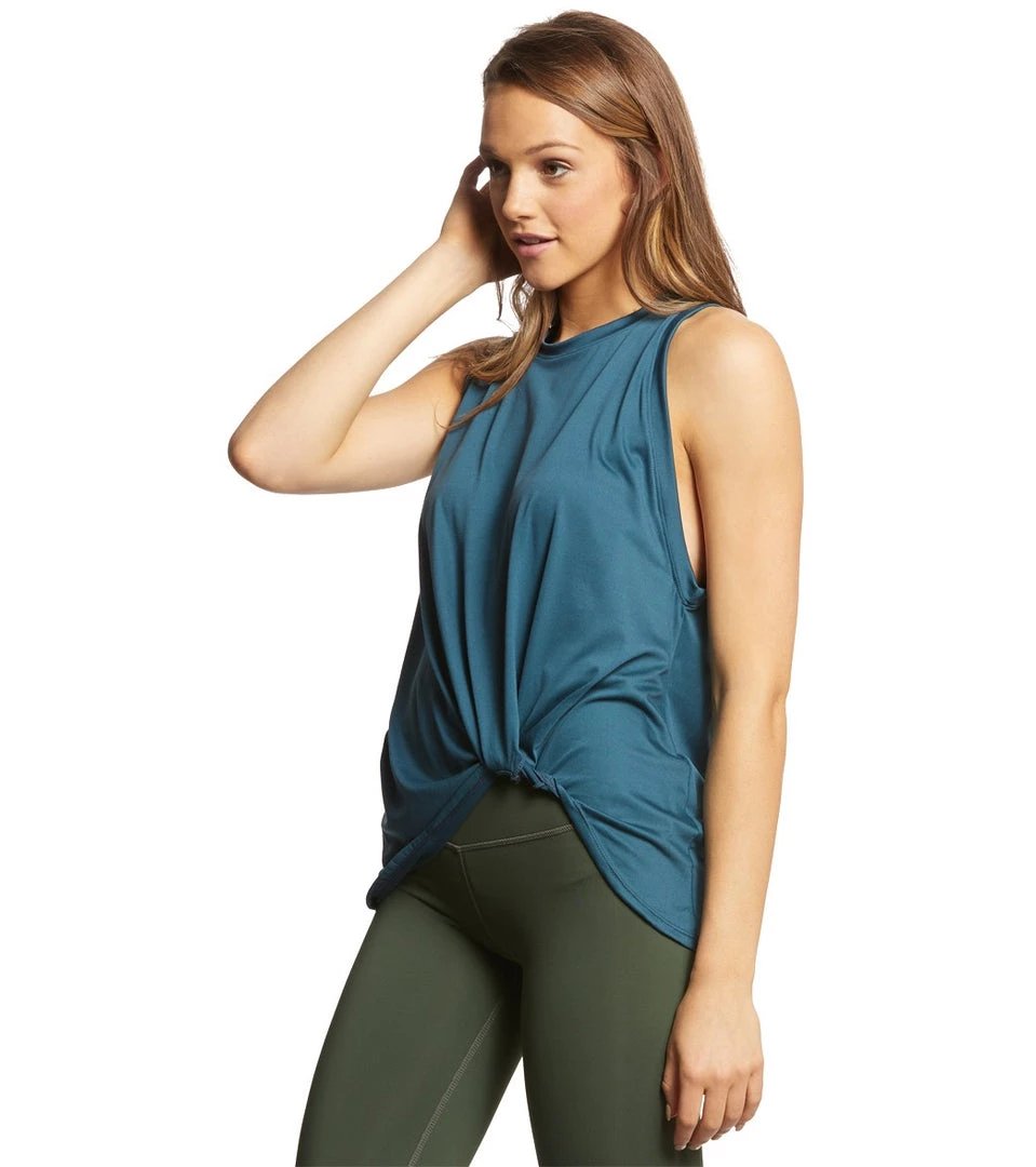 DYI Knot So Fast Workout Tank Teal CLOTHING 4 DYI Knot So Fast Workout Tank Teal CLOTHING