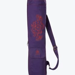Gaiam Aubergine Embroidered Cargo Yoga Mat Bags ACCESSORIES
