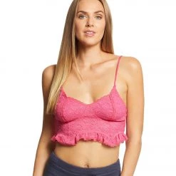 Yoga Intimates Free People Movement Fleur De Lys Crop Cami Pink
