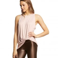 DYI Knot So Fast Workout Tank Rose CLOTHING