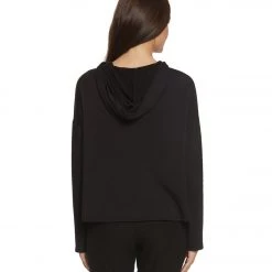 Beyond Yoga Over Tied Cropped Pullover Black