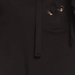 Beyond Yoga Over Tied Cropped Pullover Black