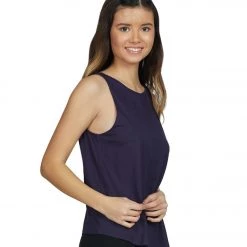 Everyday Yoga Deep V Back Tank Navy CLOTHING