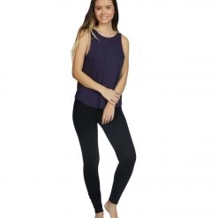 Everyday Yoga Deep V Back Tank Navy CLOTHING