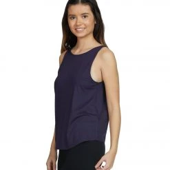 Everyday Yoga Deep V Back Tank Navy CLOTHING