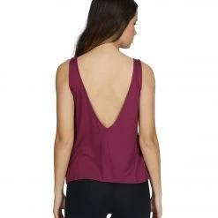Everyday Yoga Deep V Back Tank Merlot