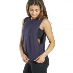 CLOTHING Everyday Yoga Workout Muscle Tank Navy