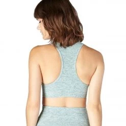 Beyond Yoga Spacedye Lift Your Spirits Yoga Sports Bra True Teal/White CLOTHING 10 Beyond Yoga Spacedye Lift Your Spirits Yoga Sports Bra True Teal/White CLOTHING