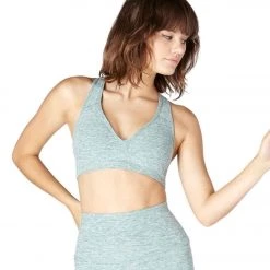Beyond Yoga Spacedye Lift Your Spirits Yoga Sports Bra True Teal/White CLOTHING 13 Beyond Yoga Spacedye Lift Your Spirits Yoga Sports Bra True Teal/White CLOTHING