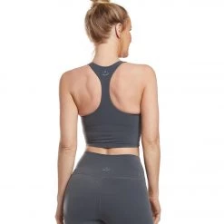 CLOTHING Beyond Yoga Twist Around Racerback Cropped Yoga Tank Charcoal Heather Gray 11 CLOTHING Beyond Yoga Twist Around Racerback Cropped Yoga Tank Charcoal Heather Gray