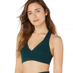 CLOTHING Beyond Yoga Spacedye Lift Your Spirits Yoga Sports Bra Hunter Green/Nocturnal Navy