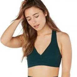 CLOTHING Beyond Yoga Spacedye Lift Your Spirits Yoga Sports Bra Hunter Green/Nocturnal Navy