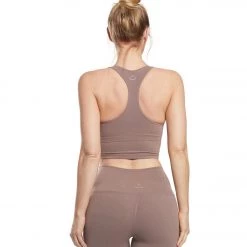 CLOTHING Beyond Yoga Twist Around Racerback Cropped Yoga Tank Pink Lei Heather