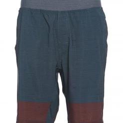 PrAna Men's Super Mojo Shorts 2.0 Grey Blue Weave Stripe