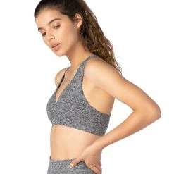 Beyond Yoga Spacedye Lift Your Spirits Yoga Sports Bra Black/White