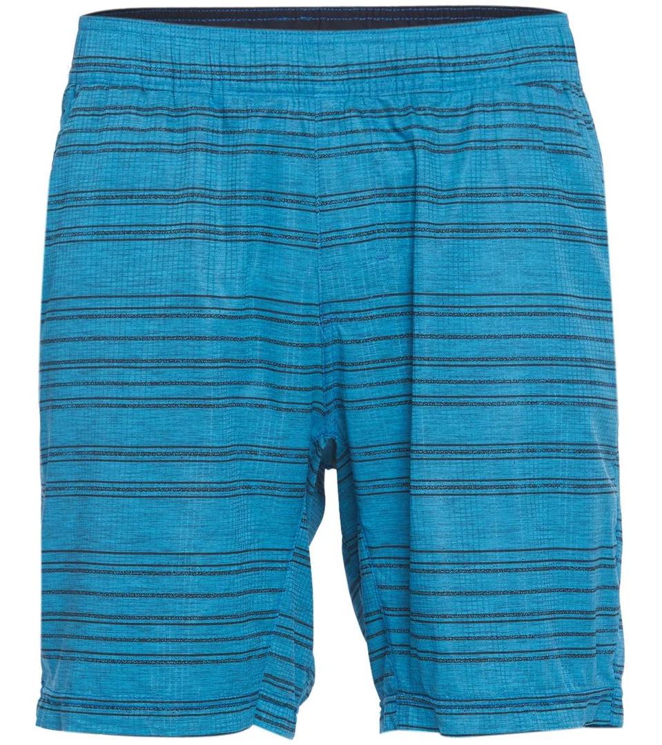CLOTHING PrAna Men's Heiro 8" Inseam Yoga Shorts River Rock Blue Stripe 3 CLOTHING PrAna Men's Heiro 8" Inseam Yoga Shorts River Rock Blue Stripe