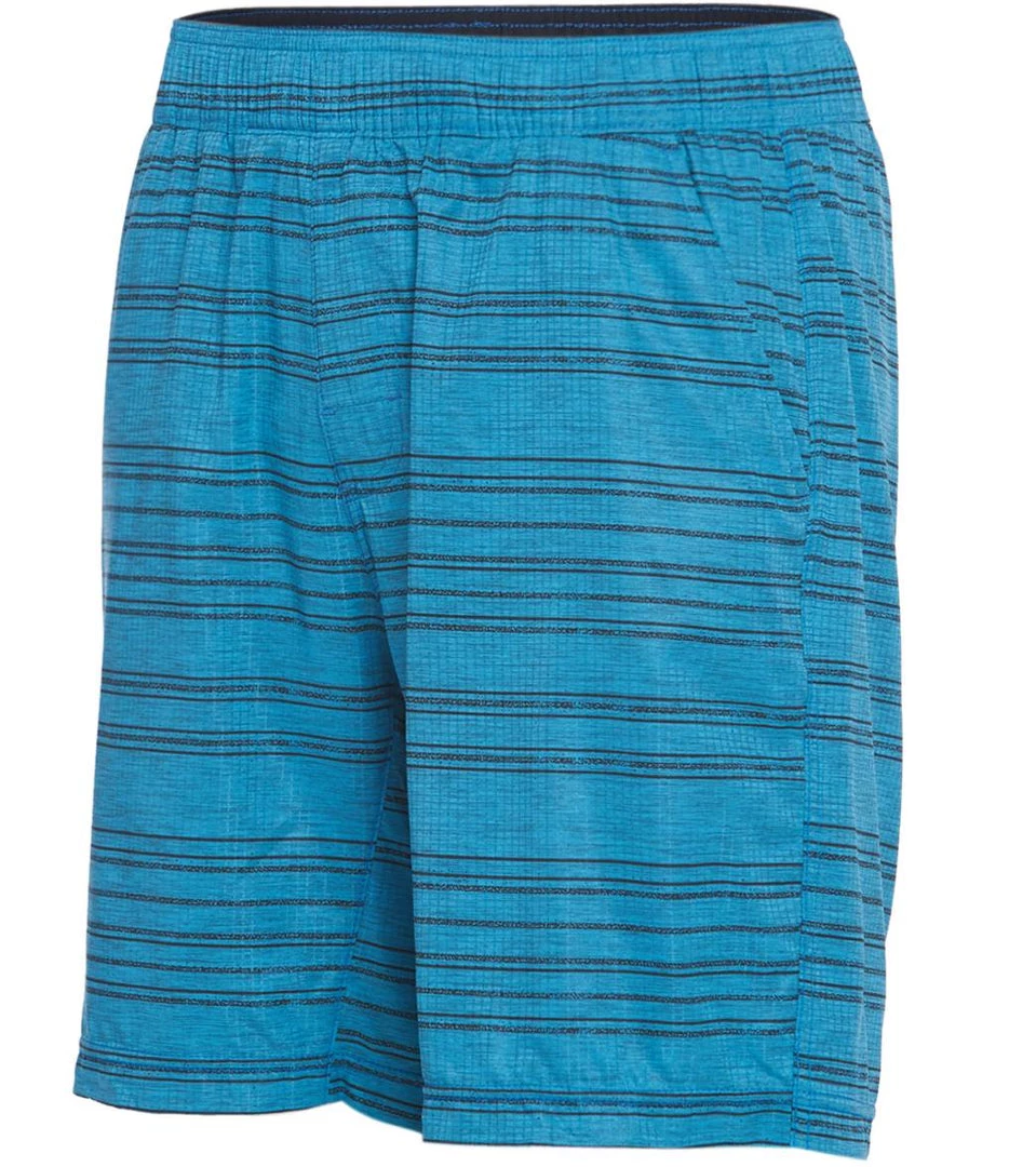 CLOTHING PrAna Men's Heiro 8" Inseam Yoga Shorts River Rock Blue Stripe 4 CLOTHING PrAna Men's Heiro 8" Inseam Yoga Shorts River Rock Blue Stripe