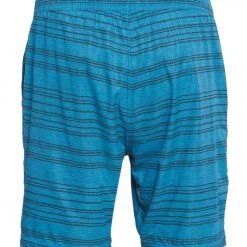 CLOTHING PrAna Men's Heiro 8" Inseam Yoga Shorts River Rock Blue Stripe 9 CLOTHING PrAna Men's Heiro 8