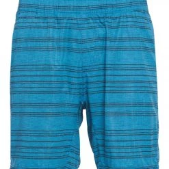 CLOTHING PrAna Men's Heiro 8" Inseam Yoga Shorts River Rock Blue Stripe 11 CLOTHING PrAna Men's Heiro 8
