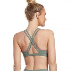 Beyond Yoga Tropical Double Back Yoga Sports Bra Aloha Green Pineapples