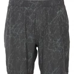 PrAna Men's Heiro 8" Inseam Yoga Shorts Charcoal Marble Print