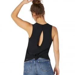 Beyond Yoga All About It Split Back Yoga Tank Darkest Night