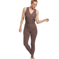 Beyond Yoga All About It Split Back Yoga Tank Black/Pink Lei 12 Beyond Yoga All About It Split Back Yoga Tank Black/Pink Lei