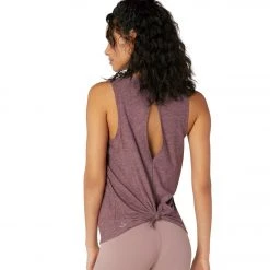 CLOTHING Beyond Yoga All About It Split Back Yoga Tank Deep Blush/Wild Orchid