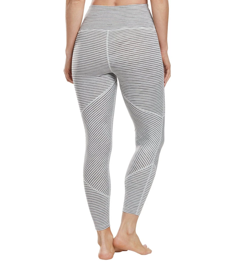 Beyond Yoga True To Stripe High Waisted 7/8 Yoga Leggings White Heather Surf Stripe CLOTHING 5 Beyond Yoga True To Stripe High Waisted 7/8 Yoga Leggings White Heather Surf Stripe CLOTHING