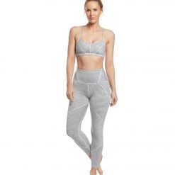 Beyond Yoga True To Stripe High Waisted 7/8 Yoga Leggings White Heather Surf Stripe CLOTHING 12 Beyond Yoga True To Stripe High Waisted 7/8 Yoga Leggings White Heather Surf Stripe CLOTHING