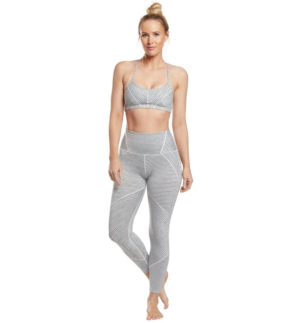 Beyond Yoga True To Stripe High Waisted 7/8 Yoga Leggings White Heather Surf Stripe CLOTHING 6 Beyond Yoga True To Stripe High Waisted 7/8 Yoga Leggings White Heather Surf Stripe CLOTHING
