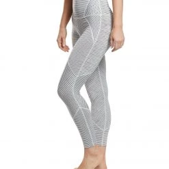 Beyond Yoga True To Stripe High Waisted 7/8 Yoga Leggings White Heather Surf Stripe CLOTHING 13 Beyond Yoga True To Stripe High Waisted 7/8 Yoga Leggings White Heather Surf Stripe CLOTHING